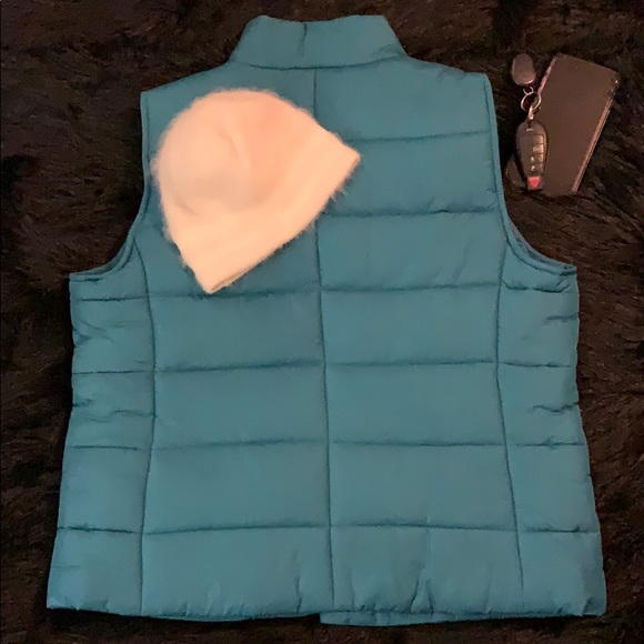NWOT Daisy Fuentes Aquamarine Puffer Vest Jacket L - Picture 5 of 8